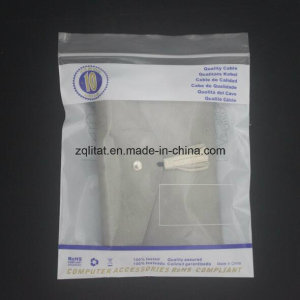 Customzied Transparent LDPE Zipper Bag with Hole