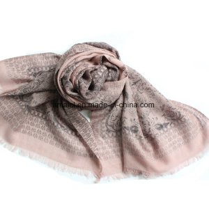 100% Worsted Wool Printed Stole Shawl (AHY30004110)