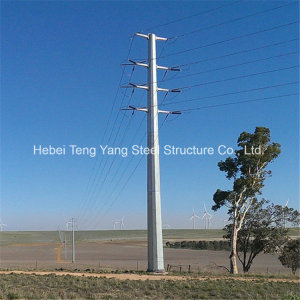 Galvanized Steel Pole Power Transmission Monopole Tower